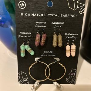 Mix and match handmade crystal earrings from the Grand Canyon